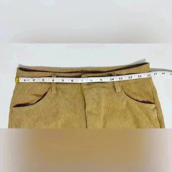 NWOT Amazon Camel corduroy hi-rise wide leg pants, Women’s Size Small - Picture 5 of 10